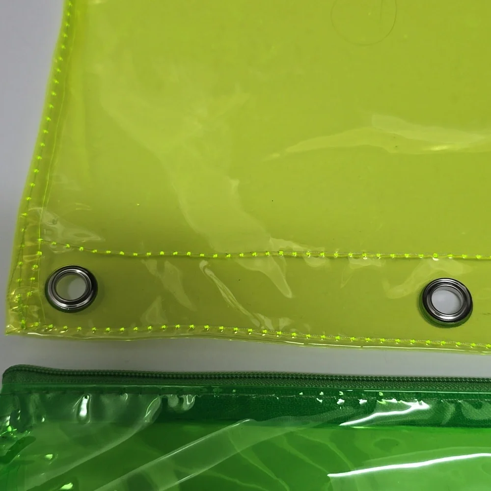 Green and Yellow Transparent Pouches